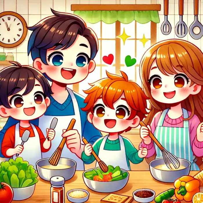 99+ Hình ảnh chibi gia đình 4 người hạnh phúc làm avatar đẹp