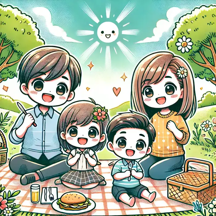 99+ Hình ảnh chibi gia đình 4 người hạnh phúc làm avatar đẹp