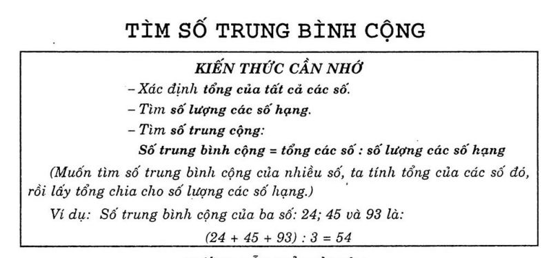 Tìm Số Trung Bình Cộng Lớp 4 | Công Thức & Bài Tập Ôn Tập