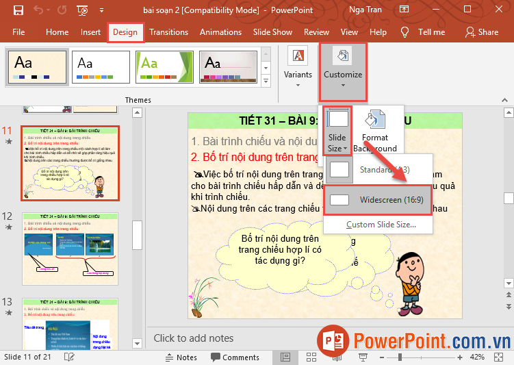 Cách trình chiếu Powerpoint