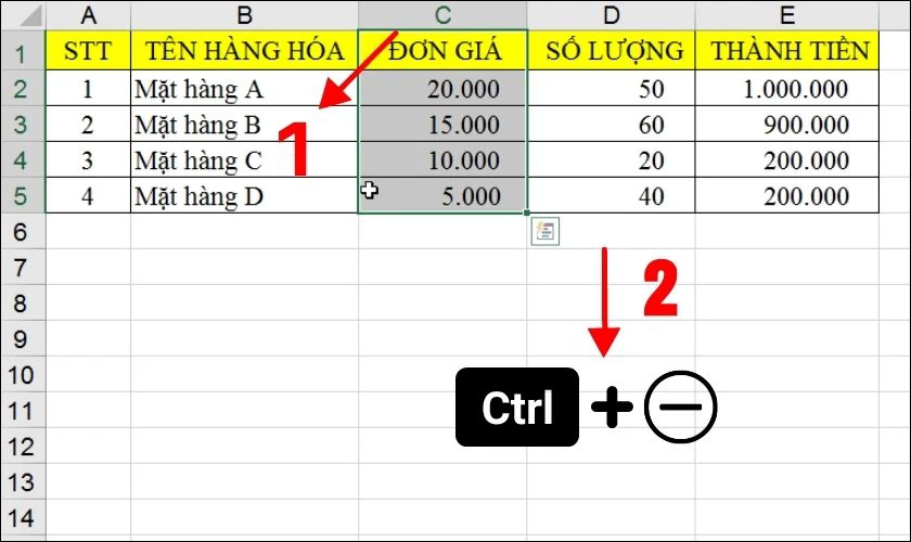 Cách xóa cột trong Excel 2003, 2007, 2013 kèm ví dụ dễ hiểu