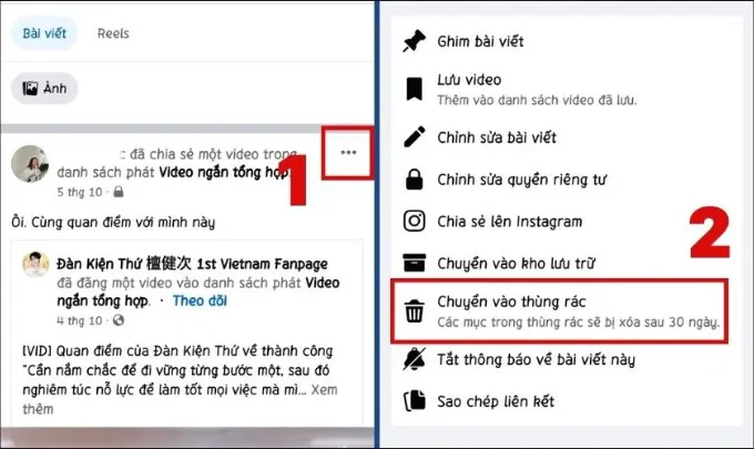 Cách xóa bài viết trên Facebook một cách nhanh chóng, dễ dàng