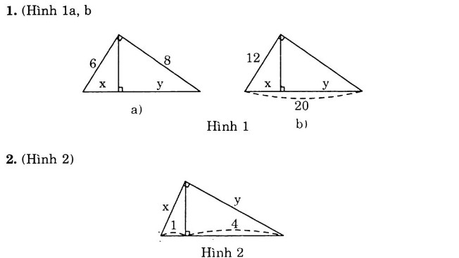 Một số hệ thức về cạnh và đường cao trong tam giác vuông