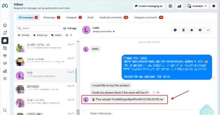 Hacker phát tán công cụ đánh cắp tài khoản qua Facebook Messenger