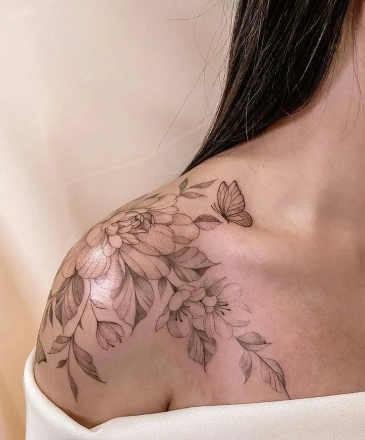 99+ hình xăm bông hoa trên vai được ưa thích nhất hiện nay - Genztattoo