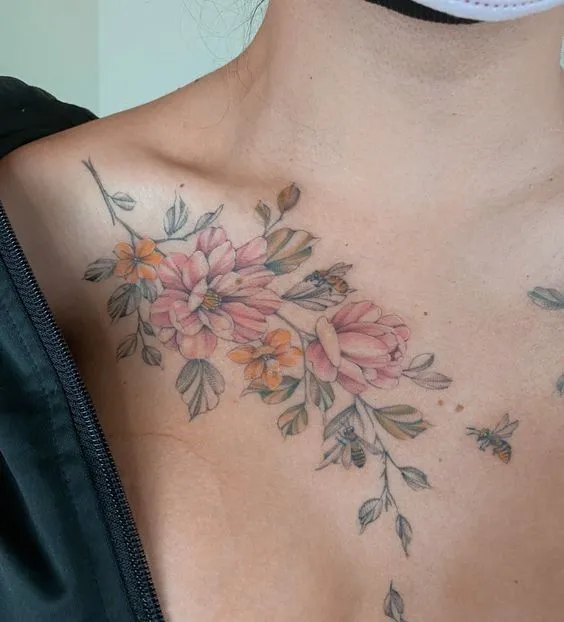 99+ hình xăm bông hoa trên vai được ưa thích nhất hiện nay - Genztattoo