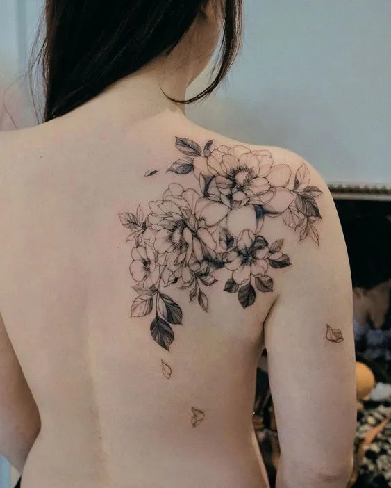 99+ hình xăm bông hoa trên vai được ưa thích nhất hiện nay - Genztattoo