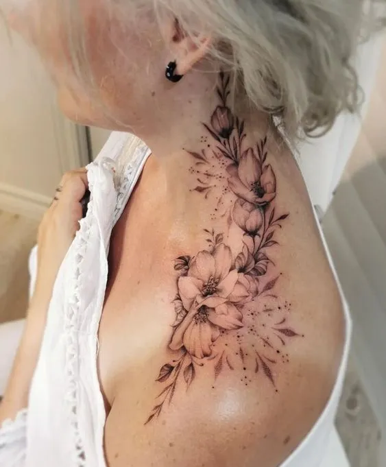 99+ hình xăm bông hoa trên vai được ưa thích nhất hiện nay - Genztattoo