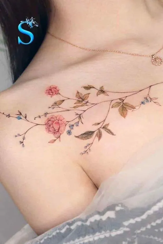 99+ hình xăm bông hoa trên vai được ưa thích nhất hiện nay - Genztattoo