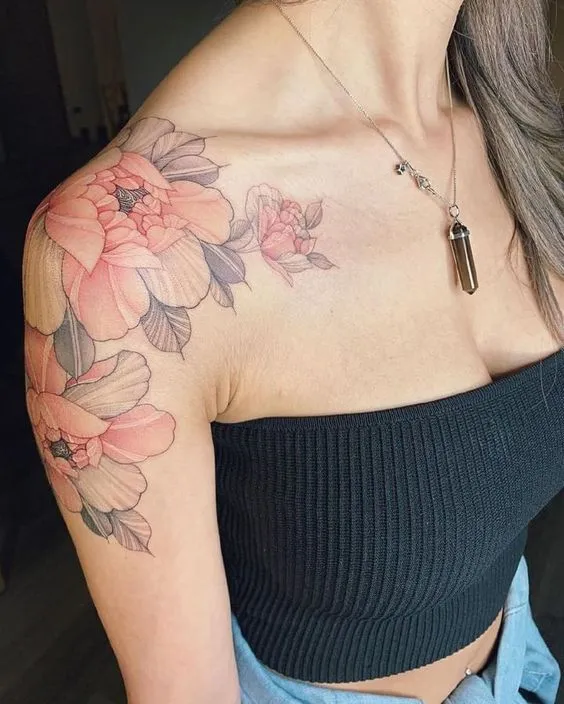 99+ hình xăm bông hoa trên vai được ưa thích nhất hiện nay - Genztattoo