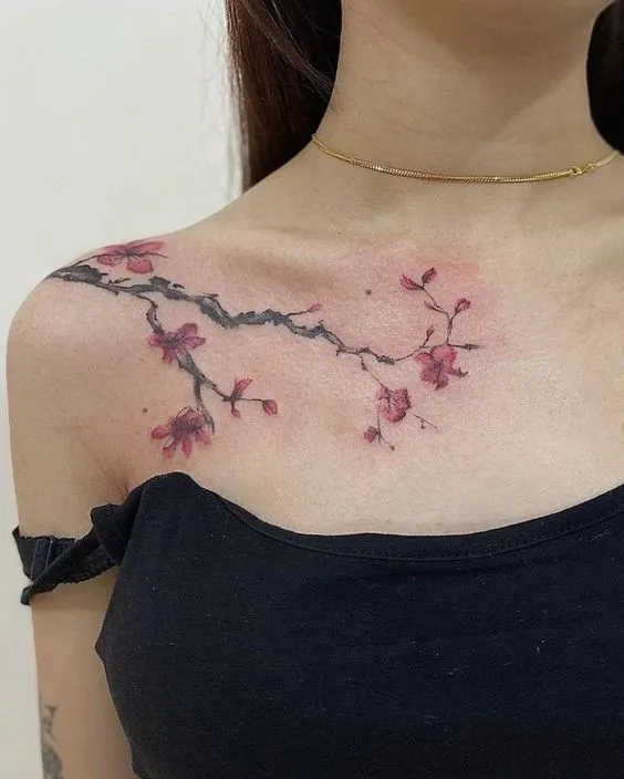 99+ hình xăm bông hoa trên vai được ưa thích nhất hiện nay - Genztattoo