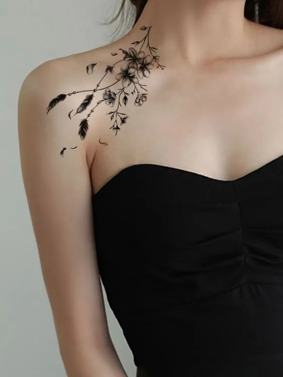 99+ hình xăm bông hoa trên vai được ưa thích nhất hiện nay - Genztattoo