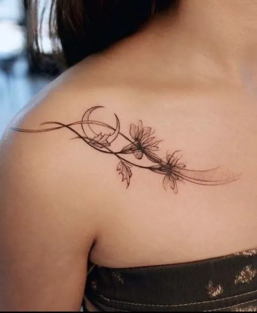 99+ hình xăm bông hoa trên vai được ưa thích nhất hiện nay - Genztattoo