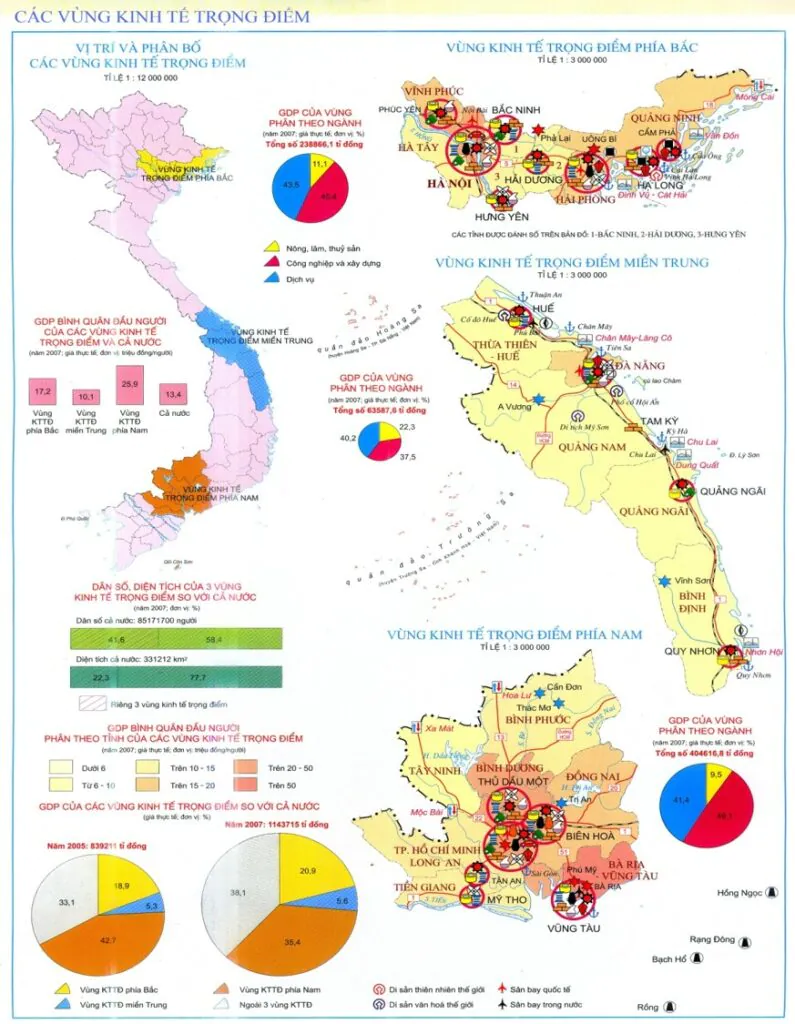 Tìm hiểu về bản đồ Việt Nam 3 miền Bắc - Trung - Nam