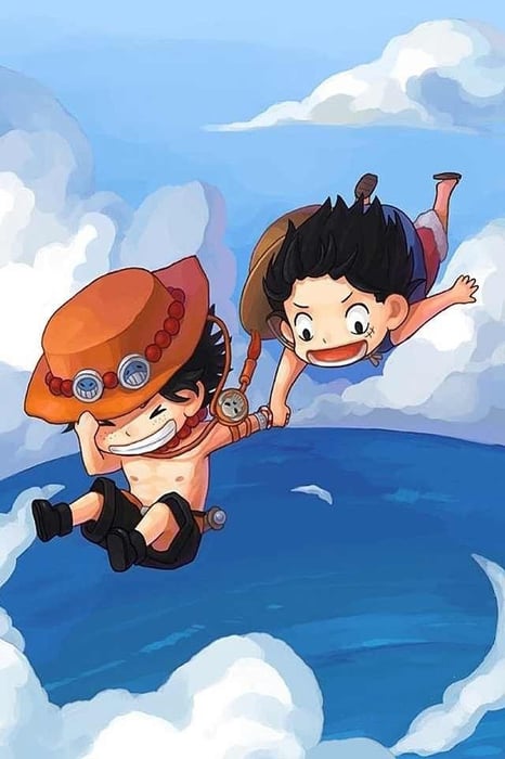 Luffy chibi ngầu - Bức tranh đẹp lung linh