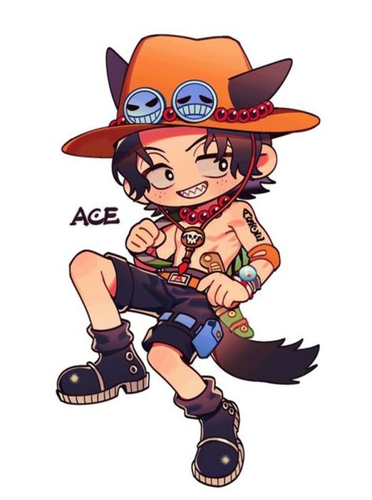 Luffy chibi ngầu - Bức tranh đẹp lung linh