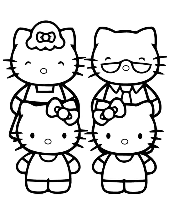 Bộ sưu tập tranh tô màu Hello Kitty đáng yêu