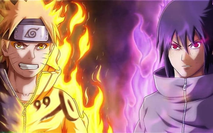 Bức tranh sống động của Naruto và Sasuke