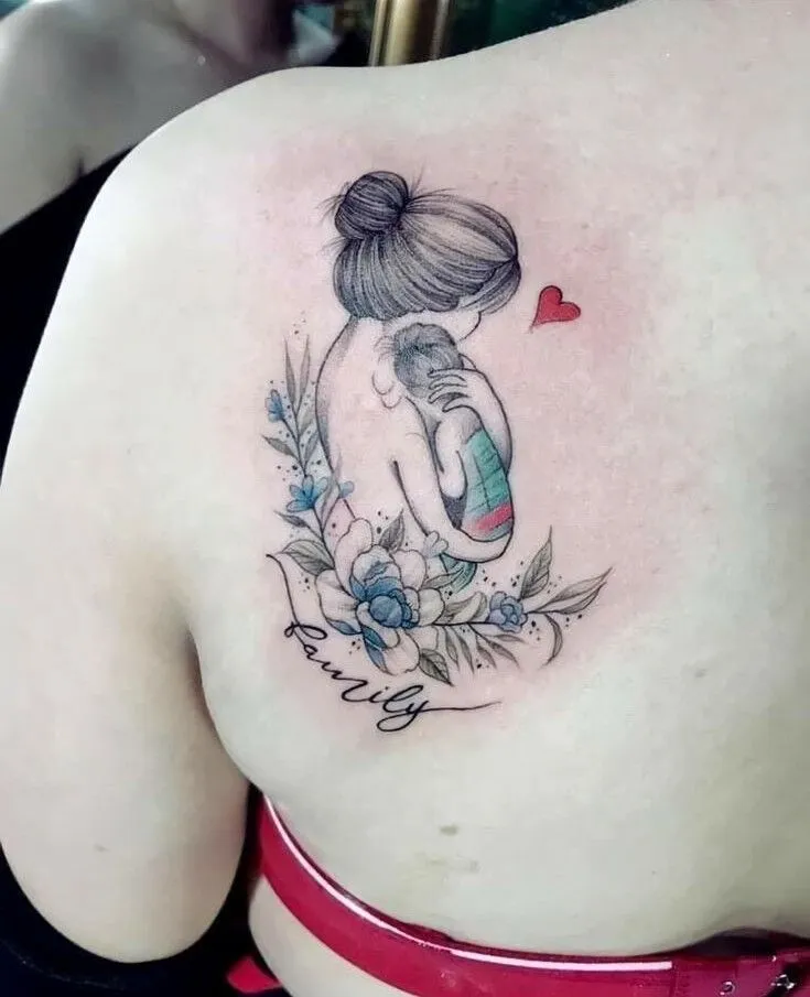 Top 555+ hình xăm mẹ bồng con ý nghĩa được tuyển chọn - Genztattoo