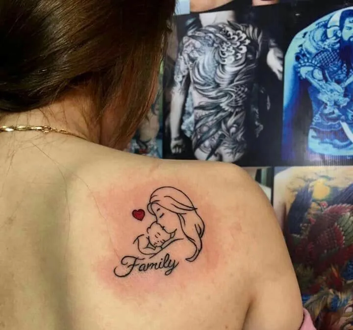 Top 555+ hình xăm mẹ bồng con ý nghĩa được tuyển chọn - Genztattoo