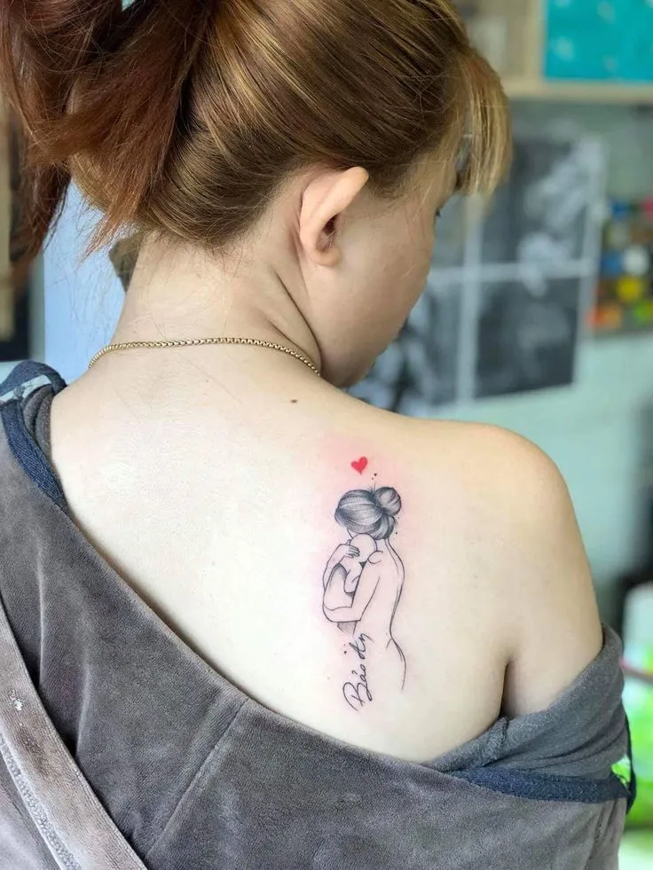 Top 555+ hình xăm mẹ bồng con ý nghĩa được tuyển chọn - Genztattoo