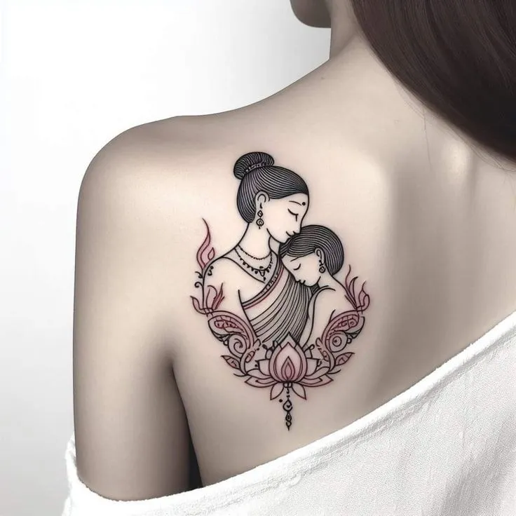 Top 555+ hình xăm mẹ bồng con ý nghĩa được tuyển chọn - Genztattoo