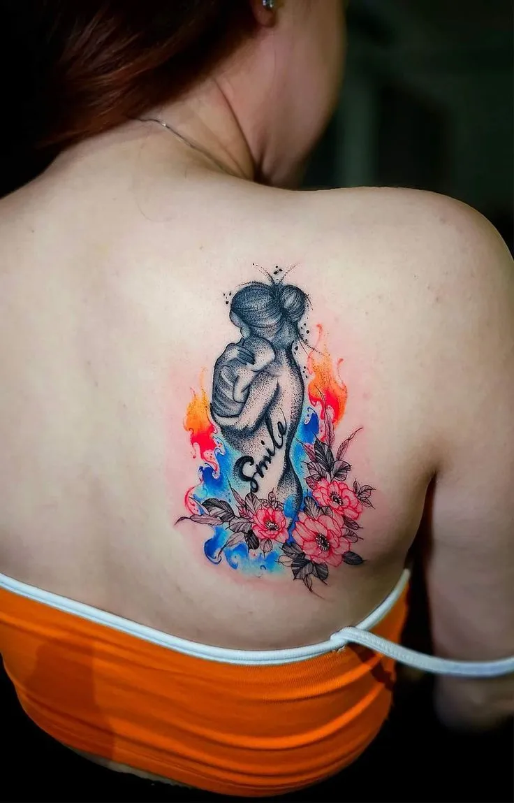 Top 555+ hình xăm mẹ bồng con ý nghĩa được tuyển chọn - Genztattoo