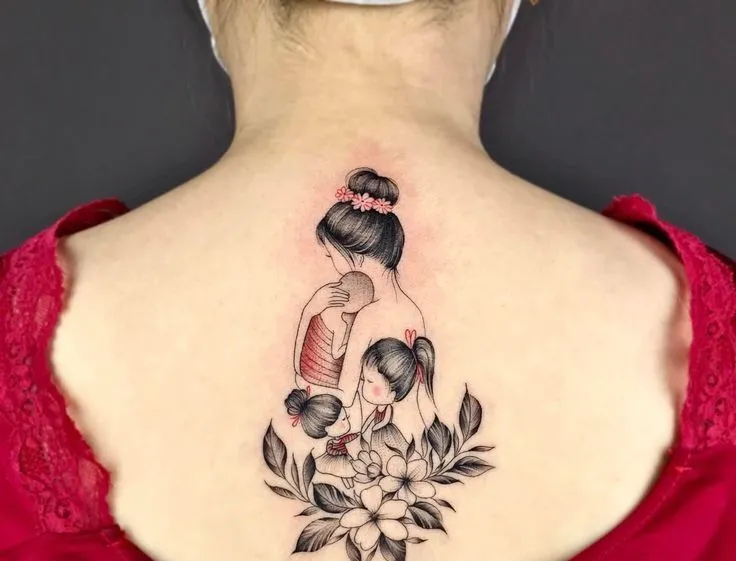 Top 555+ hình xăm mẹ bồng con ý nghĩa được tuyển chọn - Genztattoo