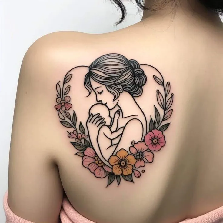 Top 555+ hình xăm mẹ bồng con ý nghĩa được tuyển chọn - Genztattoo