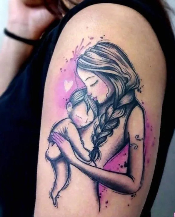 Top 555+ hình xăm mẹ bồng con ý nghĩa được tuyển chọn - Genztattoo