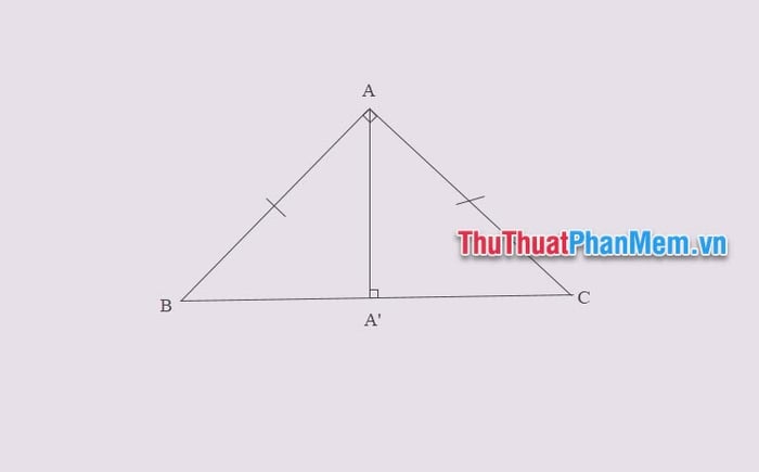 Cách tính chiều cao trong tam giác vuông cân & Ví dụ