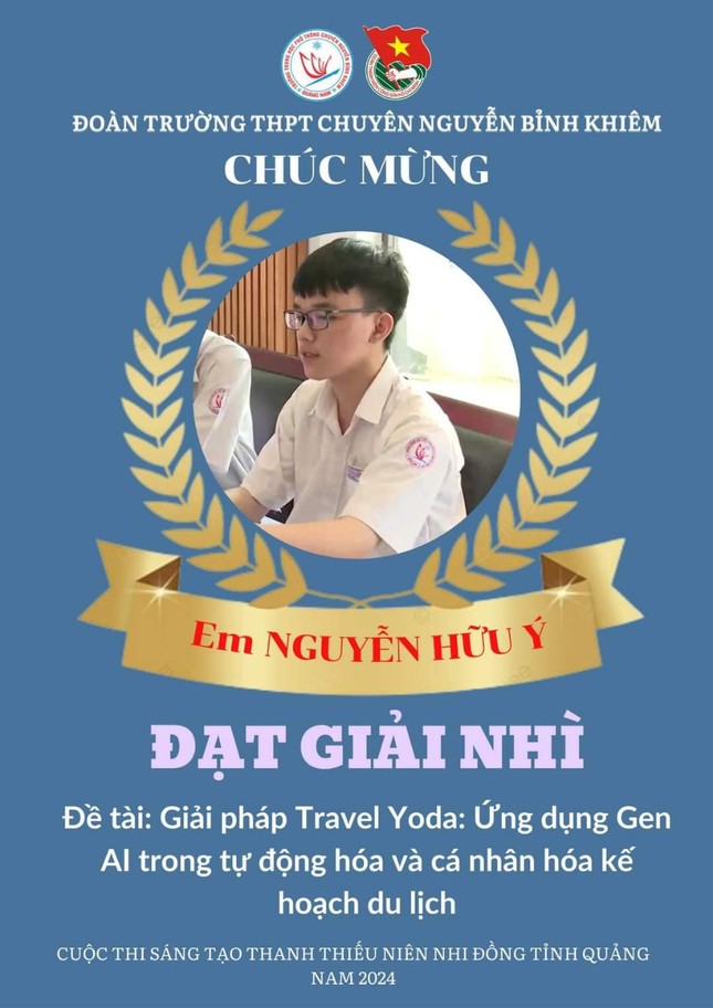 Chàng trai 2K7 chinh phục công nghệ AI với Travel Yoda