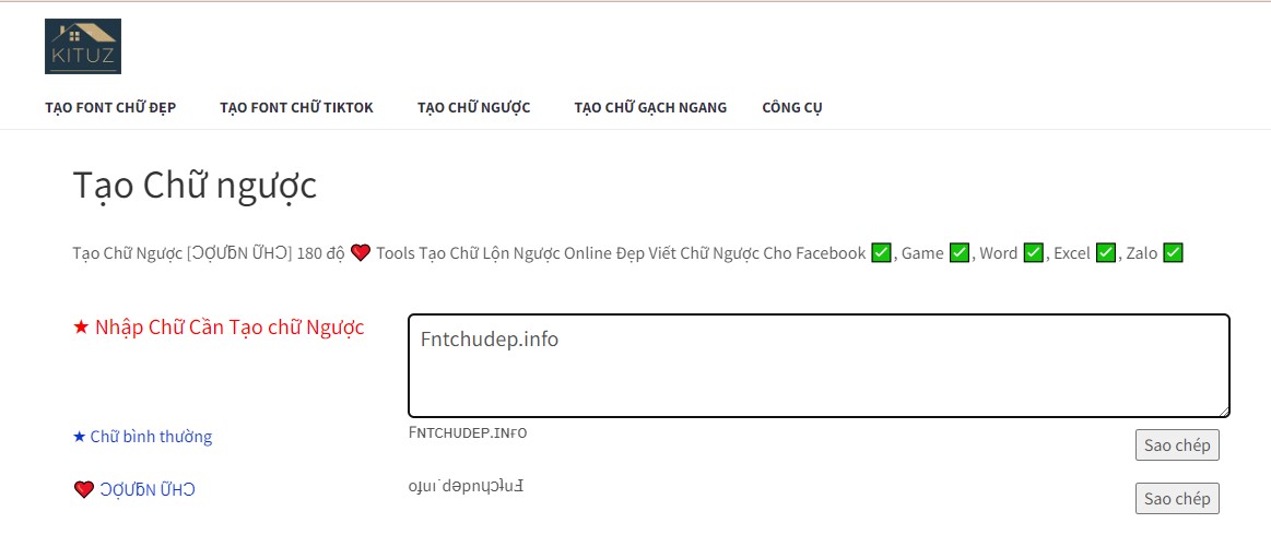 Tạo font chữ đẹp độc đáo với Fontchudep.info