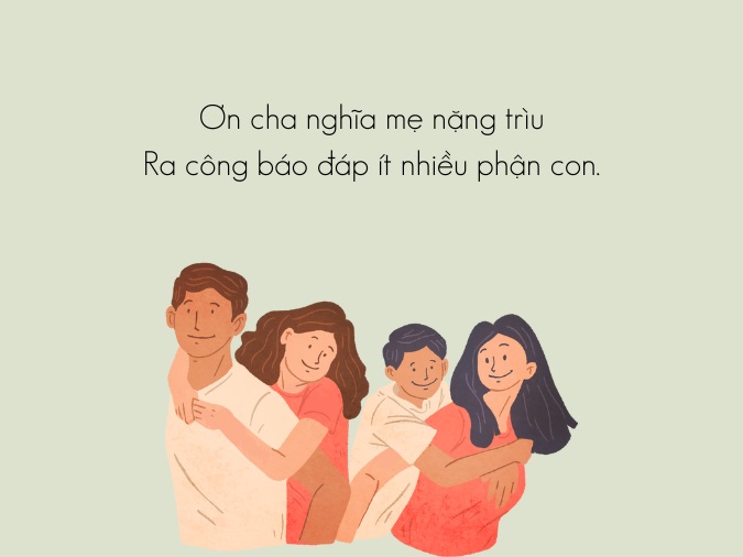 Ý nghĩa câu ca dao ‘Công cha như núi thái sơn, nghĩa mẹ như nước trong nguồn chảy ra’