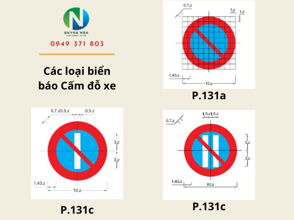 Biển Báo P.131 Cấm Đỗ Xe - Ý Nghĩa Và Kích Thước