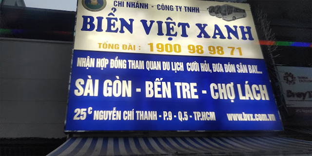 Xe Biển Việt Xanh | Số điện thoại sđt Chợ Lách Bến Tre, Sài Gòn