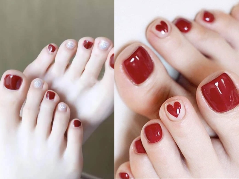 Top 99+ Mẫu Nail Chân Đỏ Thời Thượng Nhất Cho Nàng