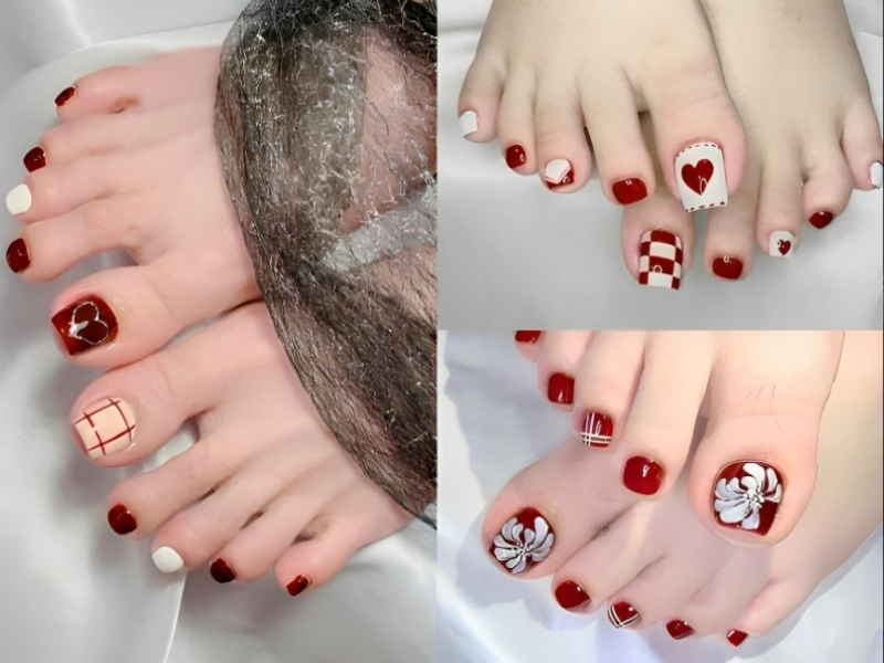 Top 99+ Mẫu Nail Chân Đỏ Thời Thượng Nhất Cho Nàng