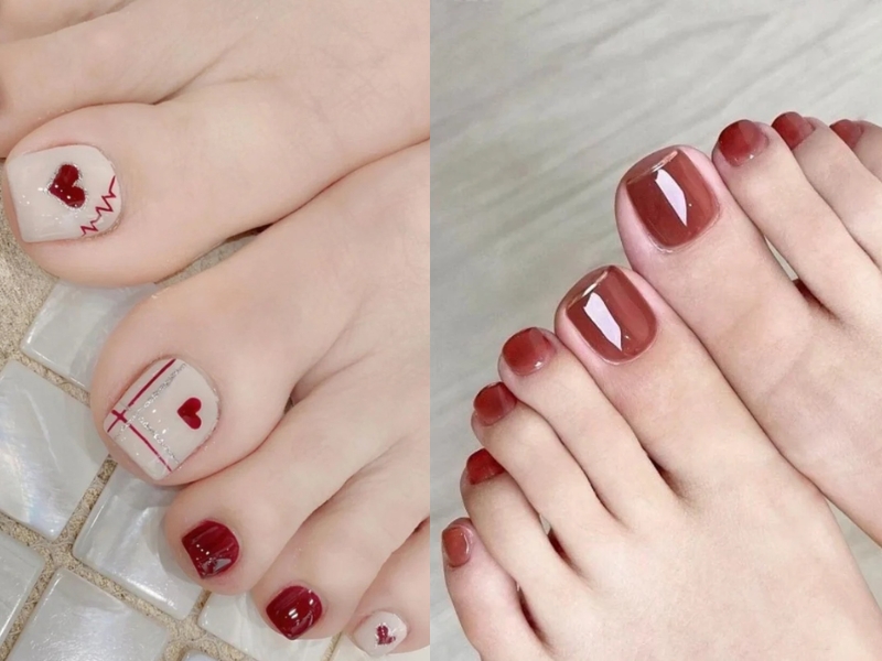 Top 99+ Mẫu Nail Chân Đỏ Thời Thượng Nhất Cho Nàng