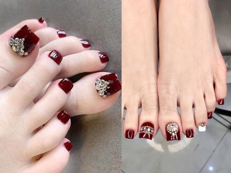 Top 99+ Mẫu Nail Chân Đỏ Thời Thượng Nhất Cho Nàng