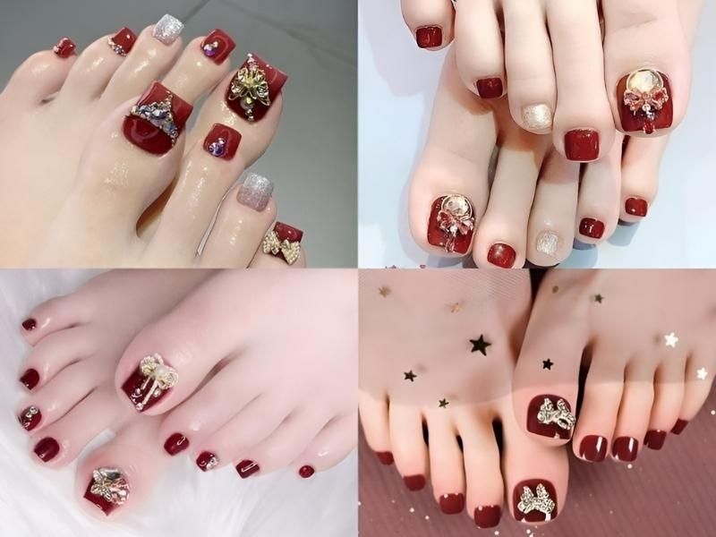 Top 99+ Mẫu Nail Chân Đỏ Thời Thượng Nhất Cho Nàng